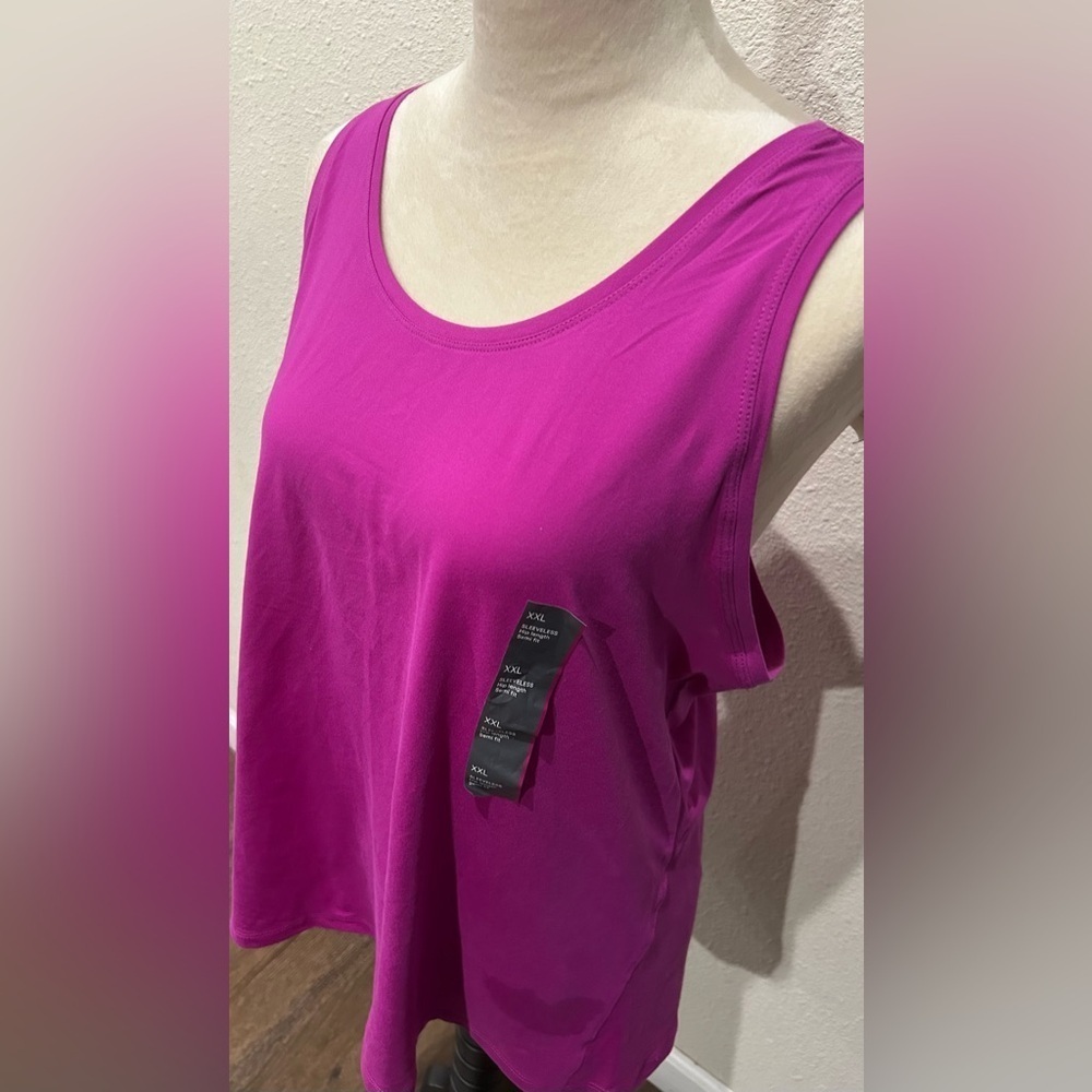 All in motion Women's Pink Sleeveless lightweight athletic Top size XXL NWT - Picture 2 of 4